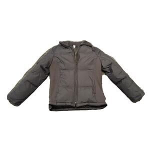 Gap Womens Feather‎ Down Dark Navy Blue Puffer Coat Jacket Full Zip Size Large